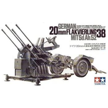 Tamiya 35091 комплект масштабной модели немецкой 2-сантиметровой зенитной пушки Flak 38 времен Второй мировой войны 1/35