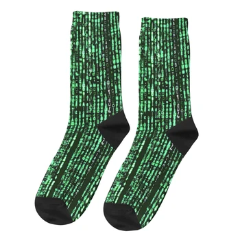 The Matrix Code Owns You Носки для мужчин, тренажерный зал, 3D принт, носки до середины икры для мальчиков и девочек