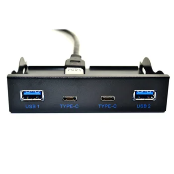 USB-Концентратор USB C Концентратор 3,5-Дюймовый Дисковод Для Гибких Дисков На Передней Панели 2 Порта USB 3.0 + 2 Порта USB 3.1 Type C 20-Контактный Разъем Для Настольного Компьютера