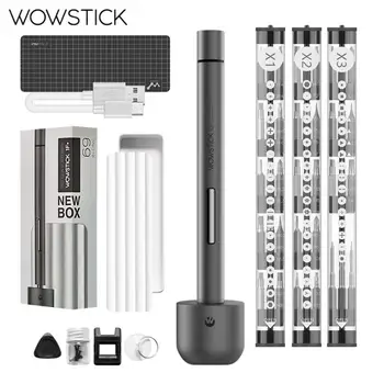 Wowstick 1F + Plus 64 в 1 Прецизионная мини-электрическая отвертка для телефона, ноутбука, USB Перезаряжаемый набор отверток со светодиодной подсветкой