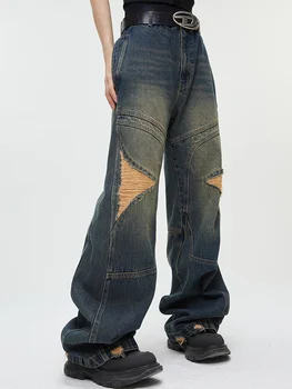 X03813 Модные мужские джинсы 2023 для подиума, роскошный известный бренд, европейский дизайн, мужская одежда для вечеринок