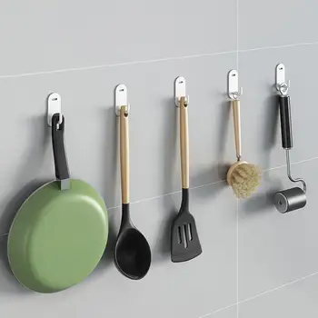 YOUZI Кухонный Крючок для хранения Водонепроницаемый, не пробивающий Алюминиевый сплав, Самоклеящиеся настенные вешалки для ванных комнат, кухни