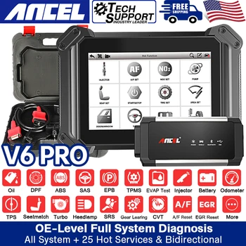 Автомобильный Сканер ANCEL V6 PRO OBD2 Full System Scan Tool IMMO DPF ABS 25 + Сброс Профессиональных Инструментов Диагностики автомобилей OBD2 PK MK808