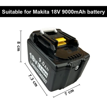 Аккумулятор 18V Для Makita BL1850B Li-ion 18V 9000mAh BL1840B BL1860 BL1890 BL1815 BL1830 BL1835 Аккумуляторные Дрели Батареи LXT400 DE