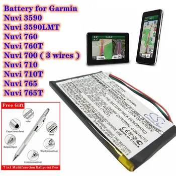 Аккумулятор GPS-навигатора 3,7 В/1250 мАч 361-00019-11 для Garmin Nuvi 3590,3590LMT, 700 (3 провода), 710, 710 Т, 760, 760 Т, 765, 765 Т
