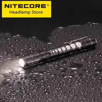 Аккумулятор NITECORE MT06MD AAA Светодиодный водонепроницаемый фонарик, мини-перезаряжаемый маленький фонарик, портативный медицинский фонарик-ручка