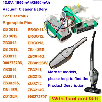 Аккумулятор OrangeYu 1500 мАч/2500 мАч для Electrolux Ergorapido Plus, ZB3011, ZB 3012, ZB3012, ZB 3013, ZB3013, ZB3010, ZB3011, ZB3020S