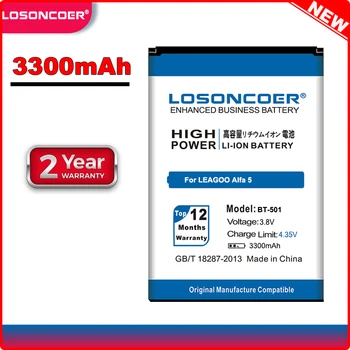 Аккумулятор мобильного телефона LOSONCOER 3300 мАч BT-501 для аккумулятора LEAGOO Alfa 5