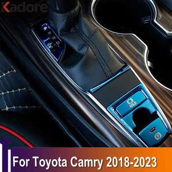 Аксессуары для интерьера Toyota Camry 2018-2021 2022 2023 Отделка Кнопки Панели Переключения Передач Автомобильные Наклейки Крышка Электронного Ручного Тормоза