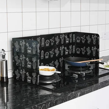 Алюминиевая Складная Перегородка для кухонной газовой плиты, Кухонная сковорода, Экран для защиты от брызг масла, Аксессуары Kichen
