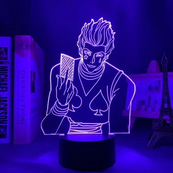 Аниме Hunter X Hunter Hisoka 3d Светодиодный Светильник для Декора Спальни Ночник Настольная Лампа Для Комнаты Подарок На День Рождения Акриловый Светодиодный Ночник Hxh