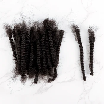 Афро Кудрявые локоны Для наращивания Текстурированные локоны из человеческих волос для плетения крючком 4C afro twist hair с двойной вытяжкой Высокого качества
