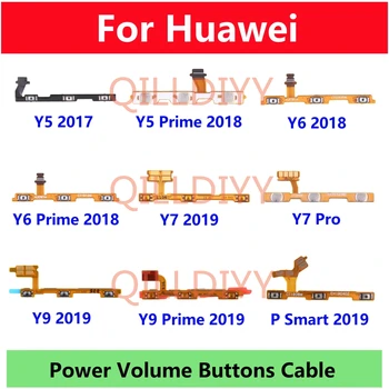 Боковая Кнопка Включения Выключения Громкости Гибкий Кабель Для Huawei Y5 Y6 Y7 Y9 Prime 2017 2018 2019 Y6P Y7P Y8P Y8s Y9s Pro Замена