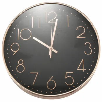 Большие цифровые настенные часы для декора гостиной / спальни, круглые современные настенные часы Atomic Mute, 12 дюймов