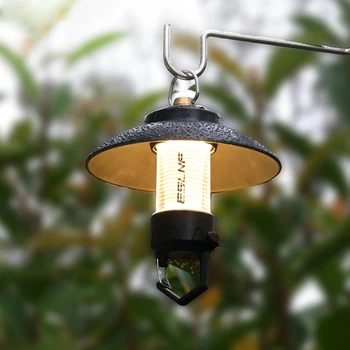 Водонепроницаемый светодиодный фонарь IPX4 для кемпинга Уличная лампа для палатки USB Перезаряжаемый Аварийный светильник Подвесной светильник с 2 режимами освещения 24BD