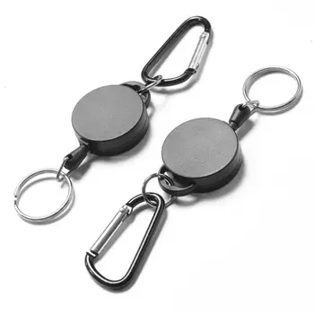 Выдвижная для цепочки для ключей, веревка для кольца для ключей, круглая телескопическая для цепочки для ключей