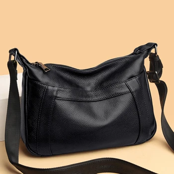 Высококачественная женская сумка через плечо из натуральной кожи, дизайнерская сумка большой емкости, роскошная сумка для путешествий, женская Большая сумка-мессенджер