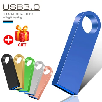 Высокоскоростной USB 3.0 Флэш-накопитель Metal Pen Drive4Gb 8Gb 16GB 32GB 64GB 128GB Флешки Водонепроницаемый USB-Накопитель 3.0 Memory Flash Stick