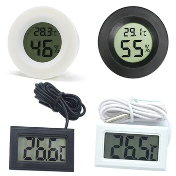 Высокоточный цифровой термометр-гигрометр для рептилий, черепах, террариума, аквариума, аксессуаров для аквариума, температуры и влажности