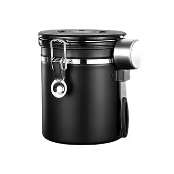 Герметичная банка 1 комплект, Хорошая Большая емкость, практичный контейнер для кофейной гущи в зернах, канистра с ложкой, набор для ресторана