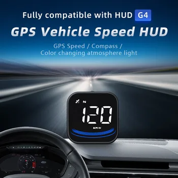 Головной дисплей G4, автомобильный Спидометр, Интеллектуальное Цифровое Напоминание о тревоге Для всех автомобилей, GPS HUD, Аксессуары для автомобильной электроники.