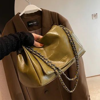 Горячая распродажа женской сумки большой емкости в 2023 году, новая ретро-универсальная женская сумка-тоут на цепочке в иностранном стиле через плечо для женщин