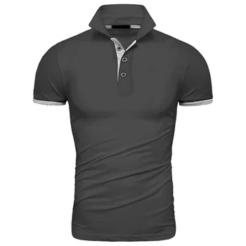 Горячая распродажа летней модной рубашки-поло с короткими рукавами для деловых мероприятий, Цветная рабочая одежда с блокировкой для мужчин, бесплатная доставка