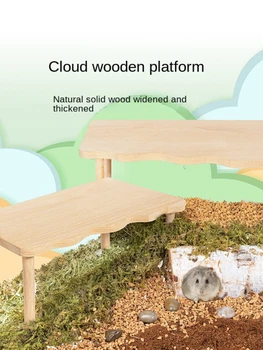 Деревянная платформа для хомяка, золотой медведь, платформа для лазания мелких животных, клетка для хомяка, Принадлежности для ландшафтного дизайна, аксессуары для хомяков