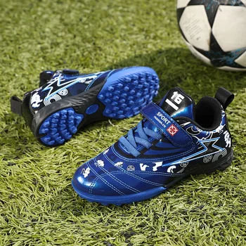 Детская футбольная обувь, спортивная обувь для мальчиков и девочек, новая кожаная нескользящая дышащая футбольная обувь, обувь для тренировок на открытом воздухе