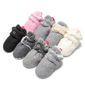Детские носки KIDSUN, Обувь, вязаная Разноцветная полосатая нескользящая зимняя обувь для мальчиков и девочек, хлопковые носки для новорожденных, носки для новорожденных, для новорожденных,