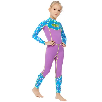 Детский купальник 2023, Новые купальники для девочек, цельный гидрокостюм, Быстросохнущий Пляжный Детский костюм для плавания, сноркелинга, серфинга, подводного плавания.