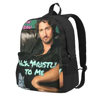 Джастин Трюдо Поговори со мной по душам, школьные сумки, рюкзак для ноутбука, Джастин Трюдо, премьер-министр Канады, поговори со мной по душам