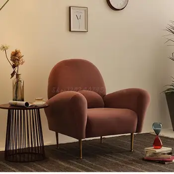 Диван из скандинавской ткани, современный простой одноместный стул tiger, небольшая семейная гостиная, спальня, роскошный диван-кресло для отдыха