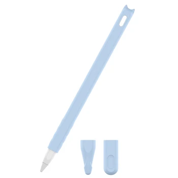 Для Apple Pencil, чехол для ручек 2-го поколения, защитный чехол, устойчивый к падениям, мультяшный силиконовый чехол для ручек, синий