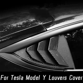 Для автомобиля Tesla Model Y Задние треугольные Жалюзи, защитные наклейки на жалюзи, аксессуары для жалюзи на заднее стекло из АБС-пластика