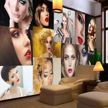 Европейские модные Салоны красоты 3D Фотообои для лица На заказ Обои для массажного салона Фон для телевизора В гостиной Холст Плакат