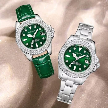 Женские Роскошные Брендовые Дизайнерские Часы с Бриллиантами 2023, Модные Водонепроницаемые Маленькие Часы для Женщин, Женские Кварцевые Наручные Часы Reloj Mujer