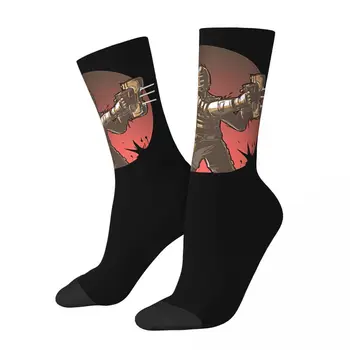 Забавный Сумасшедший Носок для Мужчин, Переделанный в Стиле Хип-Хоп Harajuku Dead Space Game, Счастливый Дышащий Носок С Принтом Для Мальчиков, Повседневный Подарок