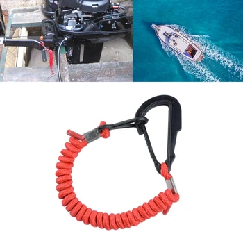 Замена шнура аварийного выключателя безопасности лодки, запасные части лодочного двигателя для аварийного выключателя 15920Q54, красный