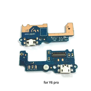 Зарядная плата с USB-портом для Huawei Y6 Pro 2017 2019 Запчасти для USB-док-станции для зарядки гибкого кабеля