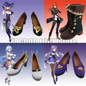 Игровая серия Genshin Impact, обувь GanYu Keqing Lisa, ботинки Diluc Klee, костюмы для косплея, ролевые игры, обувь для выступлений на сцене в стиле Лолиты.