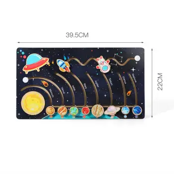 Игрушки Монтессори Доска Солнечной системы Тренировка мышления астронавта Планеты Головоломки Игрушки для детей дошкольного возраста