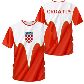 Изготовленная на заказ футболка Мужчины/Женщины Хорватия Футбольные Майки Спортивные Летние Топы Красная Белая Сетка 3D Принт Футбол Фитнес Футболки 6XL