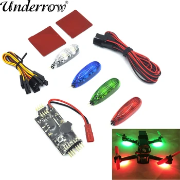 Интеллектуальный навигационный фонарь V1 LED Красный Зеленый Белый синий Беспроводной для гоночного дрона с фиксированным крылом FPV, Навигационный фонарь для квадрокоптера