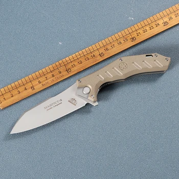 Карманный складной нож HOKC D2 со стальным шарикоподшипником, ручка G10, Многофункциональный инструмент для кемпинга, охоты, EDC