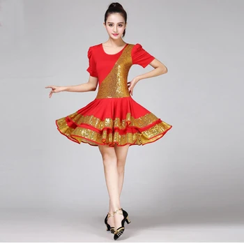 Квадратная танцевальная одежда с блестками, современное танцевальное платье, одежда для бальных танцев, латиноамериканский костюм, сценические костюмы для взрослых
