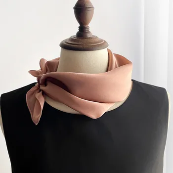Квадратные шарфы из 100% натурального шелка, женская повязка на шею, Дизайнерский платок с принтом, женская повязка для волос, Косынка, Бандана 2023