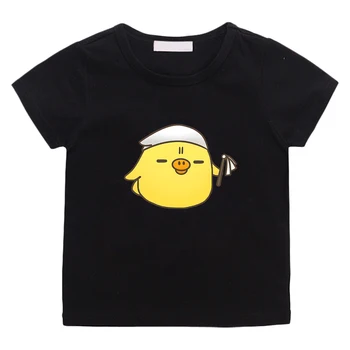 Киироитори, Футболка с рисунком желтого Цыпленка, 100% Хлопок, Летняя футболка с коротким рукавом, Повседневные Детские футболки для мальчиков и девочек Kawaii