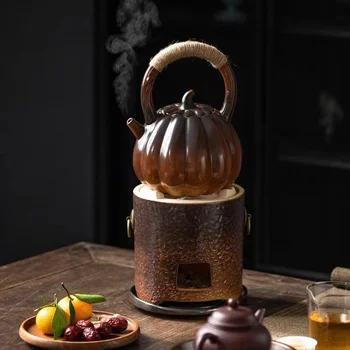 Кипячение чая в камине, обжарка на древесном угле, чайник для кипячения чая, керамический балочный чайник, теплая чайная плита, одиночный чайник, бытовая плита,
