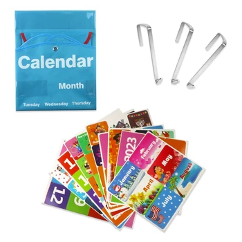 Классный ежемесячный календарь, карманная таблица с временами года / Датами / Фестивалями / номерами, карточки для раннего обучения детей дошкольного возраста Y3NC